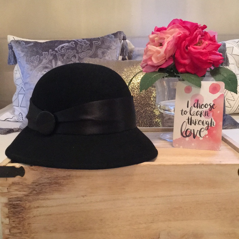 Black Cloche Hat